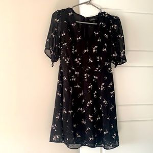 Black dress with floral